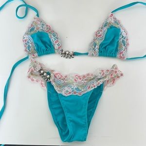 Blue Floral Bikini